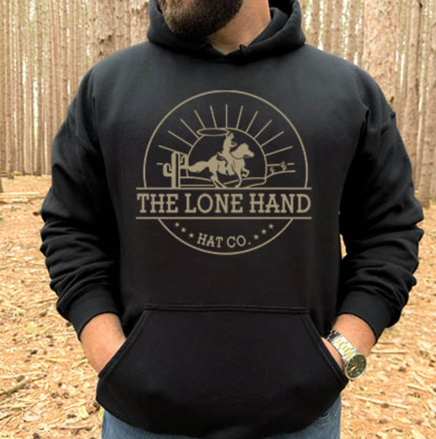 Ranch Hand Black Hoodie | The Lone Hand Hat Co