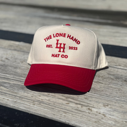 The LH Brand Red on Natural | The Lone Hand Hat Co