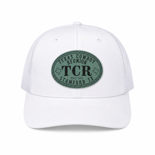 TCR Turquoise on White | The Lone Hand Hat Co