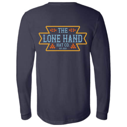 SouthwestSouthwest Navy Long Sleeve T-shirt | The Lone Hand Hat Co Navy Long Sleeve T-shirt back